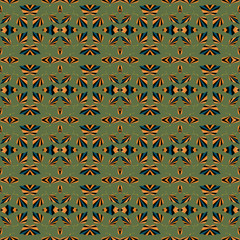 seamless pattern exotic shapes with flowers and leaves plants