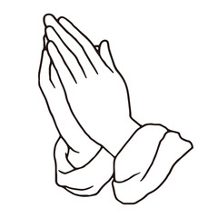 vector illustration of "Praying hands"