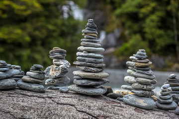 Fototapeta premium rocks stacked seaside 