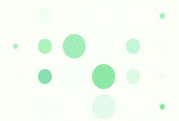 Fototapeta na wymiar Light Green vector layout with circle shapes.
