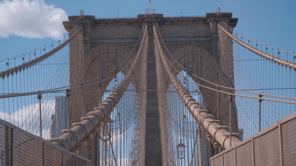 The famous Brooklyn Bridge in New York