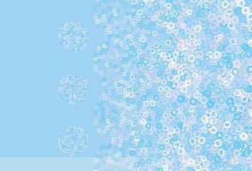 Light Pink, Blue vector template with circles.