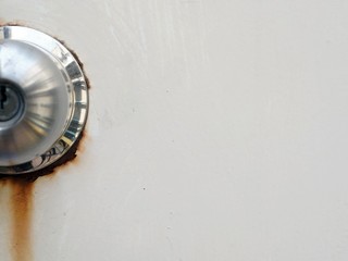 Close-up  a halt master key vintage was rusting because was weathering.