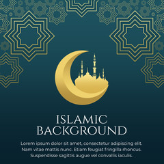 Obraz na płótnie Canvas Islamic Background design for Ramadan Kareem