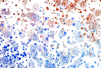 Light Blue, Red vector texture with abstract forms.
