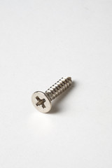 Screw On White Background