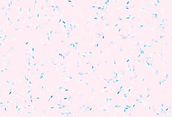 Light Pink, Green vector doodle texture with leaves.
