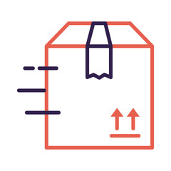 box carton packing postal service line style