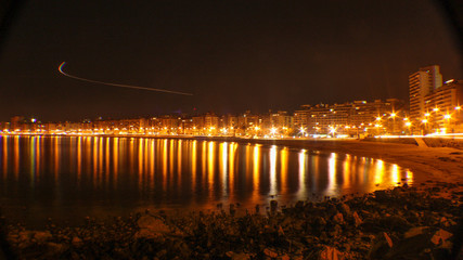 Fototapeta na wymiar Lights of Montevideo in Uruguay