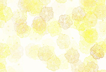 Obraz premium Dark Red, Yellow vector abstract background with leaves.