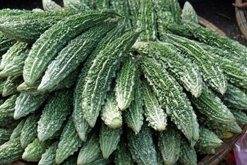 colorful food market in hue