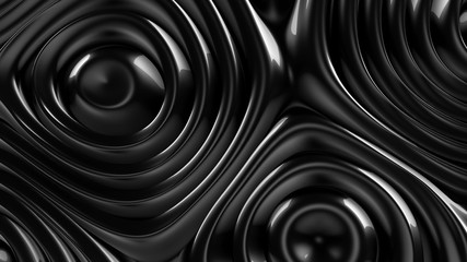 Abstract 3d rendering black smooth surface modern background
