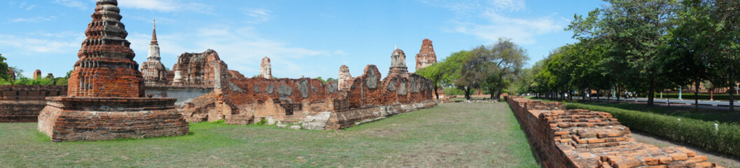 Fototapeta na wymiar Corner of Ruins Satellite stupa
