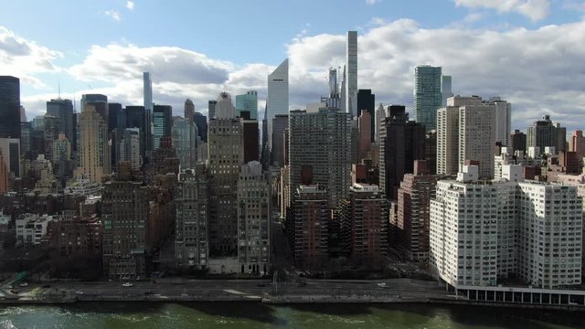 Midtown Skyline and FDR during Coronavirus Outbreak, March 2020