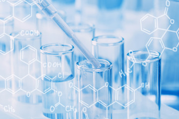 A pipette that adds fluid to one of several tubes. Lab tests