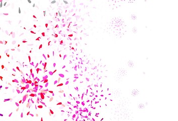 Light Purple vector doodle layout with leaves.