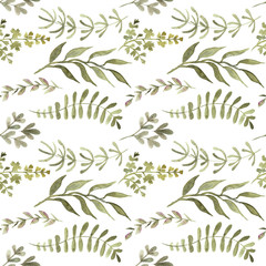 Watercolor Hand Drawn Floral Seamless Pattern for wallpaper, paper, fabric, wedding, invitations, cards, print, etc.