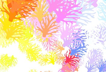 Fototapeta na wymiar Light Multicolor vector doodle background with leaves.