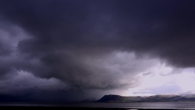 Cloudscape time lapse as storm moves over UK 4K