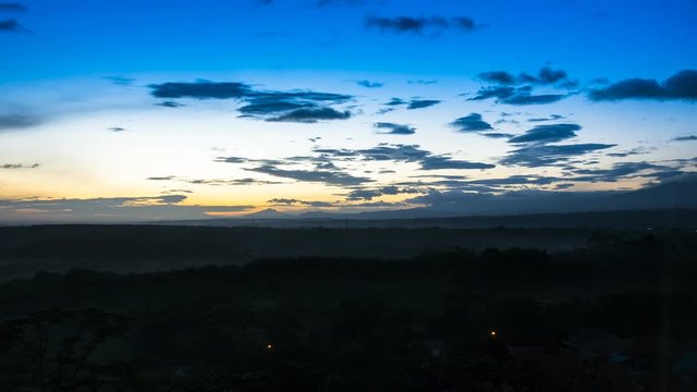 Timelapse Of Sunrise On Top Mountain With Movement Cloudy Sky At Morning Time Location At Tropicana Country