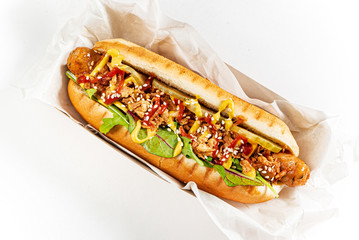 creative hot dog in the box