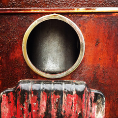 Close up detail of an old abandoned broken down Petrol Pump in the west coast Tasmanian mining town...