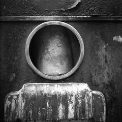 Close up detail of an old abandoned broken down Petrol Pump in the west coast Tasmanian mining town...