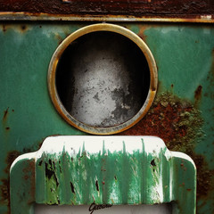 Close up detail of an old abandoned broken down Petrol Pump in the west coast Tasmanian mining town...