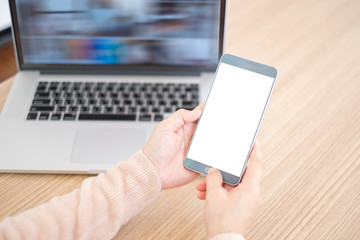 women using mobile smart phone