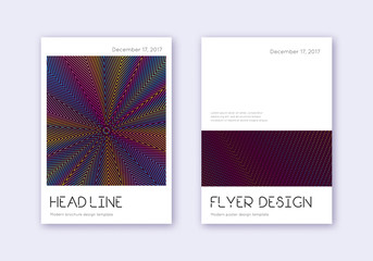 Fototapeta na wymiar Minimal cover design template set. Rainbow abstrac