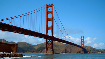 Beautiful San Francisco with its Golden Gate Bridge