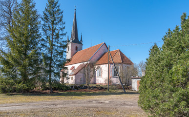Fototapeta na wymiar curch in countryside estonia europe