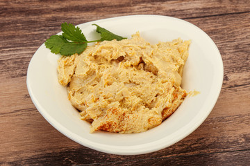 Vegan dietary cusine - humus snack