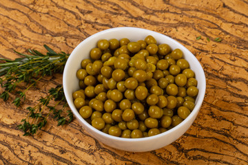 Marinated green peas