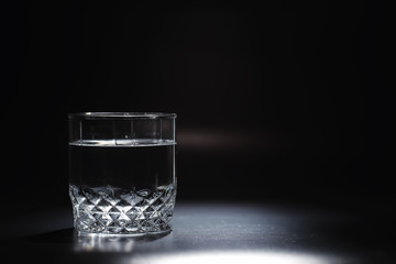 Water soluble tablets. The medicine is soluble. Anti-hangover. Effervescent tablets in a glass.