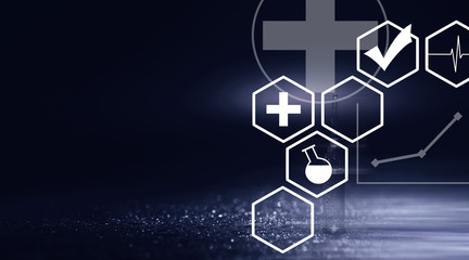 Medical drug ampoules. Medicines for injection.