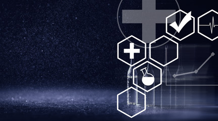 Medical drug ampoules. Medicines for injection.