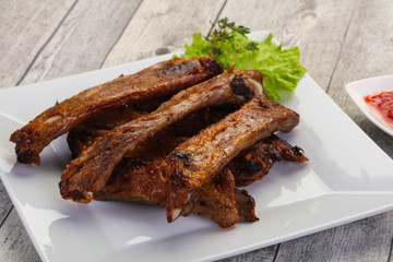 Roasted pork ribs