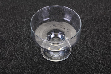 Empty glass bowl