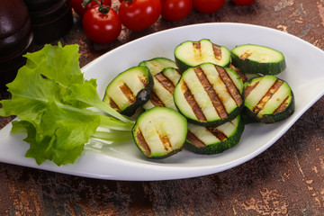 Vegan cuisine - grilled zucchini