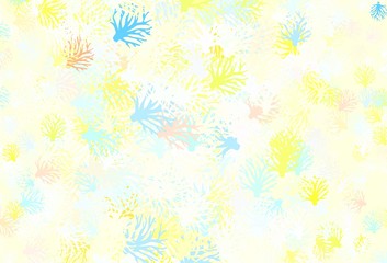 Light Multicolor vector natural background with branches.