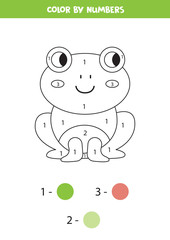 Coloring book for children. Cute cartoon frog.