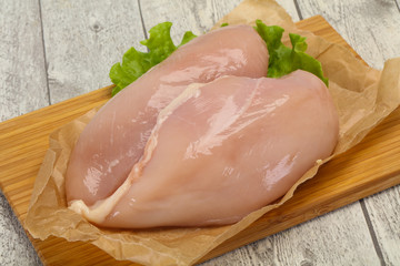 Raw chicken breast ready for cooking