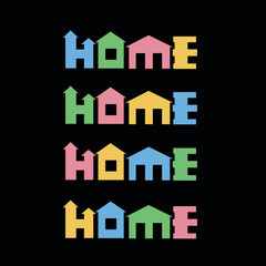 Colorful modern house icon