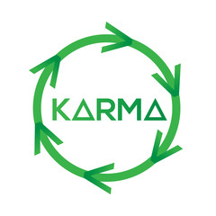 Abstract symbol of karma