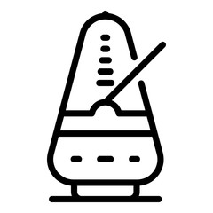 Metronome icon. Outline metronome vector icon for web design isolated on white background