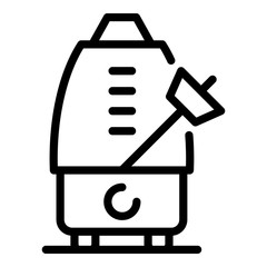 Beat metronome icon. Outline beat metronome vector icon for web design isolated on white background