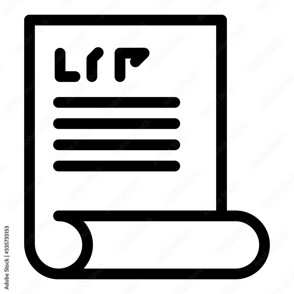 Poster newtons paper icon. outline newtons paper vector icon for web design isolated on white background