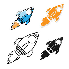 flat and thin line icons,Startup,vector illustrations