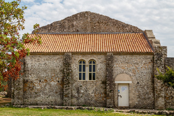 Fototapeta na wymiar Ruins of the ancient Fulfinum town on Krk island, Croatia